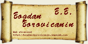 Bogdan Borovićanin vizit kartica